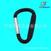 Punto de Fábrica Venta al por Mayor 4cm Mosquetón Aplanado en Forma de D Negro Llavero Regalo Promocional Herrajes para Equipaje