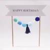 Enchufe para Pastel de Celebridad Cibernética Bandera con Borlas Arco de Encaje Enchufe de Unicornio Tarjeta con Purpurina Nuevo Enchufe para Repostería
