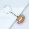 Chaveiro de Borracha Macia Simulação Tridimensional Criativa Bola de Futebol Basquete Rugby Tênis Pingente de Mochila Presente de Abertura
