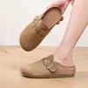 Sapatos Casuais Preguiçosos de Moda Transfronteiriços Personalizados, Sapatos Estilo Birkenstock, Escolhas de Influenciadoras Femininas, Sapatos Baixos Antiderrapantes com Solado Macio, Chinelos Fechados