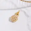 Série de Frutas de Nicho Frescas e Doces Pingente de Abacaxi Imitação de Cobre Pulseira Colar Brincos Acessórios de Joias DIY