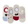Novedad Verano 2026 Calcetines Invisibles Tipo Barco para Mujer, Lindos Calcetines de Barco con Rayas y Bordado de Dibujos Animados, Silicona Antideslizante, Venta al por Mayor para Mujer