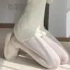 Medias blanco lechoso suaves estilo deseo puro calcetines de baile para mujer adulta calcetines tipo leggings finos de una pieza Loli estudiantil jk japoneses