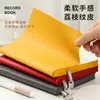 Caderno de Couro Lichia Personalizável com Impressão de Logo, Bloco de Notas de Couro PU Macio para Escritório, Caderno Diário A5 para Estudantes