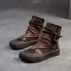 Botas Retro Geniales Cremallera Trasera Suela Gruesa Moda 2026 Primavera Verano Nuevas Botas de Malla Transpirables Huecas Estilo Romano Geniales