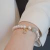 Pulsera vintage de perlas naturales de agua dulce de la marca Fu, diseño de nicho de lujo ligero, pulsera avanzada, exquisita, simple y combinable.