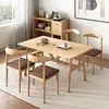 Mesa de comedor para hogar pequeño, mesa de comedor y silla combinadas modernas y sencillas, mesa de comedor de ocio, mesa rectangular nórdica económica