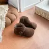 Botas Curtas Birkenstock Retrô para Meninas Tendência Inverno 2026 Novidades Botas Casuais Macias para Bebês Botas de Cano Baixo para Crianças Pequenas