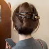 Pinza Grande de Cola de Golondrina de Una Palabra 2024 Estilo Nuevo Estilo Perezoso Francés Pinza para el Cabello de la Parte Trasera de la Cabeza de Gama Alta Adorno para la Cabeza de Mujer