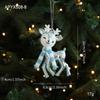Colgante de Plástico Azul Transfronterizo Polvo Pegajoso Decoración de Árbol de Navidad Ventana Estrella de Cinco Puntas Copo de Nieve Decoración de Dibujos Animados Diseño de Escena