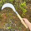Foice Grossa de Pendurar nas Costas da Marca Yongkua, Foice com Cabo de Aço Manganês, Cortador de Grama, Foice para Colher Arroz, Faca para Mudas 110