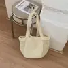 Nueva Bolsa Tejida Navideña, Bolso de Hombro, Calado Casual de Hilo de Algodón Gran Capacidad Bolsa de Playa, Bolso de Paja para Mujer, Estilo Perezoso