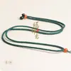 Suministros del Fabricante Collar con Colgante de Jade de Estilo Sencillo con Cuentas Rojas Ajustable para Hombres y Mujeres, Cadena para Suéter con Colgante de Jade