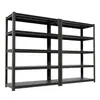 Estanterías de almacenamiento engrosadas, estanterías de varios niveles para uso doméstico, adecuadas para almacenes, balcones y trasteros; estanterías de almacenamiento de acero al carbono