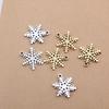 Accesorios de joyería coreana DIY aleación de oro y plata asiática colgante pequeño colgante de pulsera hexagonal copo de nieve