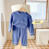 Ropa de Casa para Niños de Primavera y Otoño, Set de Ropa Interior para Bebé Niño, Pijama de Algodón Puro para Niñas, Conjunto de Dos Piezas, Ropa de Otoño para Bebé y Pantalones Largos