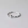Yuhong Moda Fresco y Dulce Estilo Ins Popular Diseño de Nicho Cuentas Fotosensibles Anillo de Plata Roto Venta Directa de Fábrica