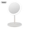 Espelho de maquiagem LED de mesa dobrável, espelho de maquiagem portátil com suplementos de luz, espelho de penteadeira de mesa, espelho de estudante recarregável para mulheres
