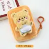Monedero de Peluche de Oso Lindo de Dibujos Animados, Bolso Escolar Atractivo para Estudiantes, Colgante para Llavero, Bolsa Portátil para Auriculares