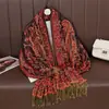 Luxo Marca de Outono Cashmere Xaile Mulheres Wrap Quente Inverno Cachecol Design Impresso Mulheres Jacquard Cachecol