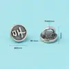 Plata de Ley S925 5mm Sólido Carácter Ji Botón Pequeño Pulsera de Cuerda Trenzada DIY Collar Botón con Cuentas Accesorios de Plata Tailandesa Hebilla