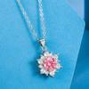 Colar elegante de floco de neve com diamantes completos, mais vendido no comércio exterior europeu e americano, moda japonesa e coreana, romântico, zircônia de floco de neve, corrente de clavícula, pingente