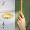 El Mismo Estilo que el Anillo Trenzado de Moneda Flor de Cuatro Hojas Hueca Rojo y Azul Chapado en Oro de la Tienda Gold de Puzuo, Anillo para el Dedo Índice, Lujo Ligero Vintage