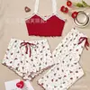 Línea Directa Transfronteriza Europea y Americana 2025 Nuevo Conjunto de Pijama para Mujer Pantalones Sexy Estampados Se Pueden Usar Fuera de Casa Ropa para el Hogar Cómodo