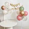 Soporte de columna flotante de mesa de globos retro de colores decoración de escena de fiesta de cumpleaños infantil arreglo accesorios para fotos venta al por mayor