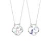 Collar de plata de ley 925 con trébol de cuatro hojas de la suerte para mujer, diseño de nicho, cadena de clavícula de lujo con colgante de piedra esmaltada.