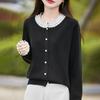 Suéter Tricotado Estilo Novo Cardigan Fashion de Alta Qualidade Renda 2025 Primavera & Outono Tamanho Grande Elegante Rejuvenescedor Suéter Slim Top para Mulheres