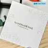 Em estoque Rosa em relevo com embalagem de cartão de unha display de cartão para nail art design de rótulo de fundo tridimensional de alta qualidade atacado