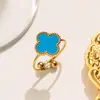 Nuevo collar de cuatro hojas de doble cara de 13 MM más vendido transfronterizo para mujer, diseño de lujo ligero, joyería de moda para celebridades de internet al por mayor
