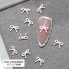 Livro Vermelho Pequeno Acessórios para Unhas Venda por Atacado Novo Laço Rosa Mini Gravata Resina Decorações de Nail Art
