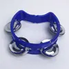 Campana de Flor de Plástico Personalizada Anillo de Cuatro Campanas Orff Azul Campana de Mano Juguete Educativo para Niños Campana de Mano KTV