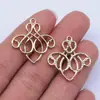 25X24Mm 2g Cor Dourada KC Acessórios DIY Peças de Joia Pingente Geométrico