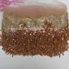Flor de Linterna Cuentas Borla Flecos Encaje Accesorios Vestido de Novia Vestido de Baile Latino Decoración DIY Cristales Lentejuelas