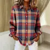2026 Comercio Exterior Transfronterizo Sitio Independiente de Amazon Verano Camisa de Manga Larga de Moda con Estampado de Cuadros Único para Mujer