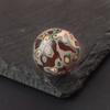 Cuentas grandes de laca cuentas individuales cuentas sueltas hechas a mano piel de rinoceronte incrustada con espiral nácar artesanía de laca artículos de laca pulsera de cuentas de Buda joyería de juego de texto
