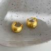 Aretes nicho clásicos ovalados de metal cepillado Corea del Sur aretes Dongdaemun aretes de temperamento de moda de alta gama
