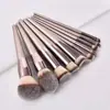 15 juegos de brochas de maquillaje color oro champán brocha para pintura suelta brocha para sombra de ojos traje juego completo de pelo suave brocha portátil para maquillador