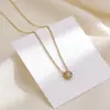 Diseño de Lujo de Nicho con un Toque de Alta Gama, Cadena para Clavícula, Mini Collar de Titanio con un Solo Diamante para Mujer, Tendencia en TikTok, Accesorio Popular