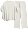 Website independente transfronteiriço: Conjunto casual feminino da Amazon com blusa de manga morcego e calça de perna larga