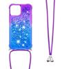 Funda para iPhone 13 con degradado de cuerda diagonal y purpurina, arena movediza, funda protectora Promax 14 a prueba de caídas, todo incluido, 12