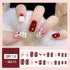 Uñas postizas estampadas cortas, medianas y largas de fábrica, con diseño de armadura, productos terminados en caja, venta al por mayor, se pueden personalizar según muestras