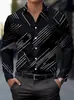Camisa Masculina de Manga Longa Estilo Novo Transfronteiriço 2026 Estação Independente Amazon TK Camisa Casual de Manga Longa com Estampa 3D