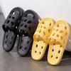 Zapatillas de baño antideslizantes para hombre, de verano, para interiores, silenciosas, huecas, antifugas, con suela suave, para mujer