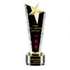 Trofeo de Metal de Cristal, Trofeo Personalizado de Estrella de Cinco Puntas, Trofeo de Hoja Lavado con Ácido, Trofeo de Corona de Cristal