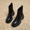 2023 Otoño e Invierno Terciopelo Engrosado Super Populares Botas Chelsea de Suela Gruesa Botas Ajustadas de Mujer Botas Zapatos de Mujer Botas de Chimenea Talla Grande