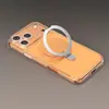 Capa com Suporte Invisível de Furo Preciso Adequada para Capa de Celular Apple 18 Pro Max, Capa com Suporte Transparente, Airbag Anti-Queda Dois-em-Um